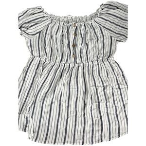 Tutta Bella Maternity Striped Short Sleeve Shirt Size XL Boho Casual Relaxed